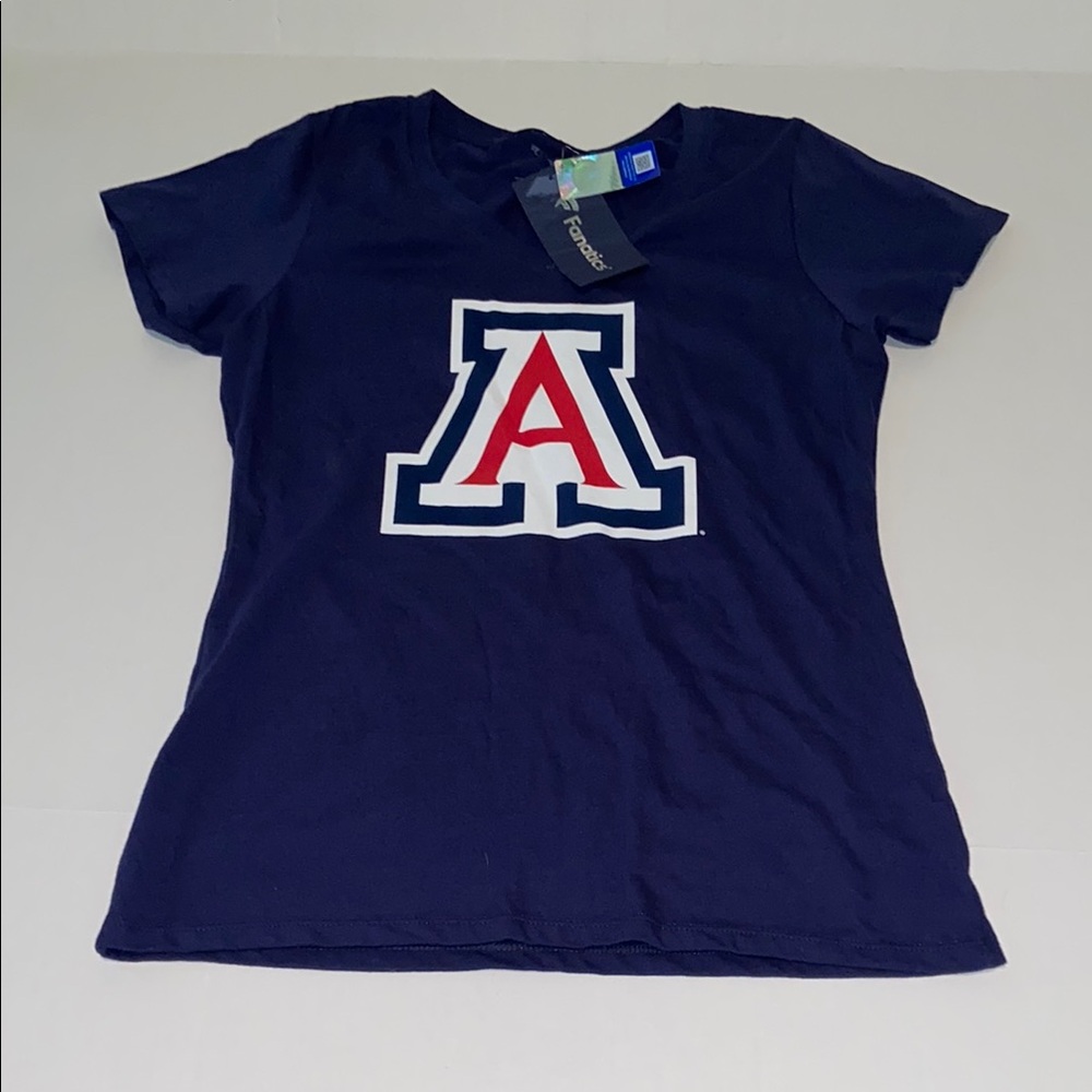 Fanatics Women’s New Small Arizona Blue and Red Short Sleeve Tee
